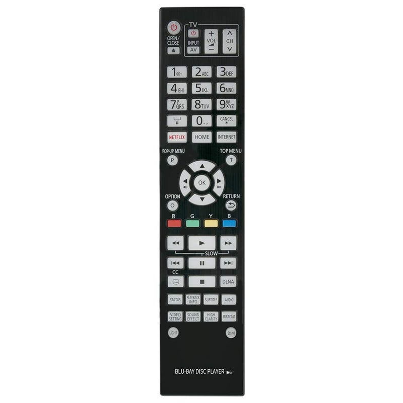 AULCMEET جهاز تحكم عن بعد N2QAYA000131 بديل متوافق مع مشغل بلو راي 4K باناسونيك DMP-UB900 DMP-UB900-K DMP-UB900GN DMP-UB900GNK - Image 1